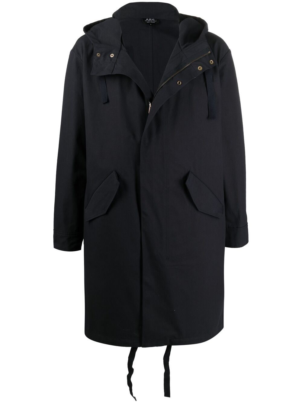 APC CONCEALED HOODED PARKA COAT