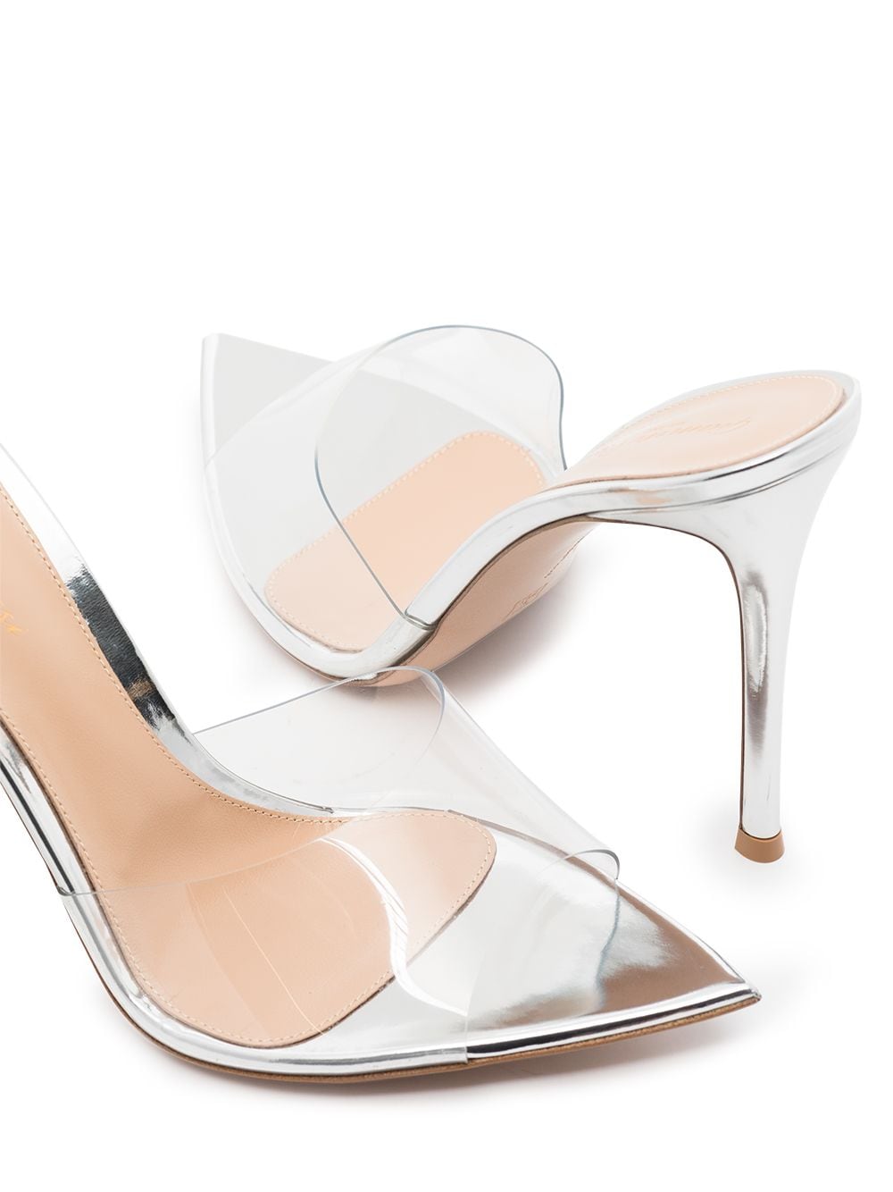 Gianvito Rossi Elle doorzichtige muiltjes - Metallic