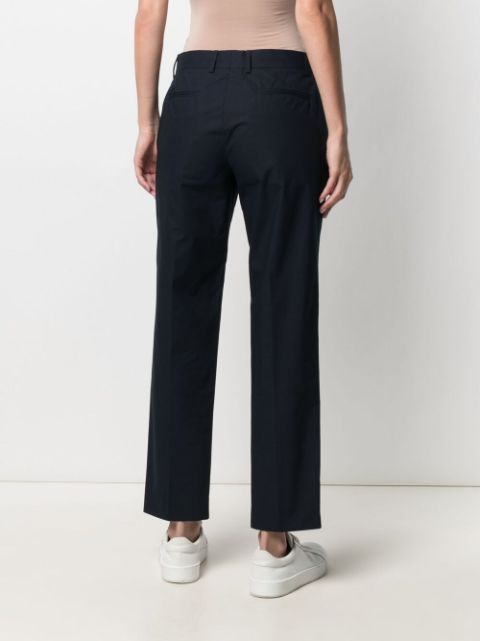 Shop Officine Generale Roxane straight-leg cotton trousers with Express ...