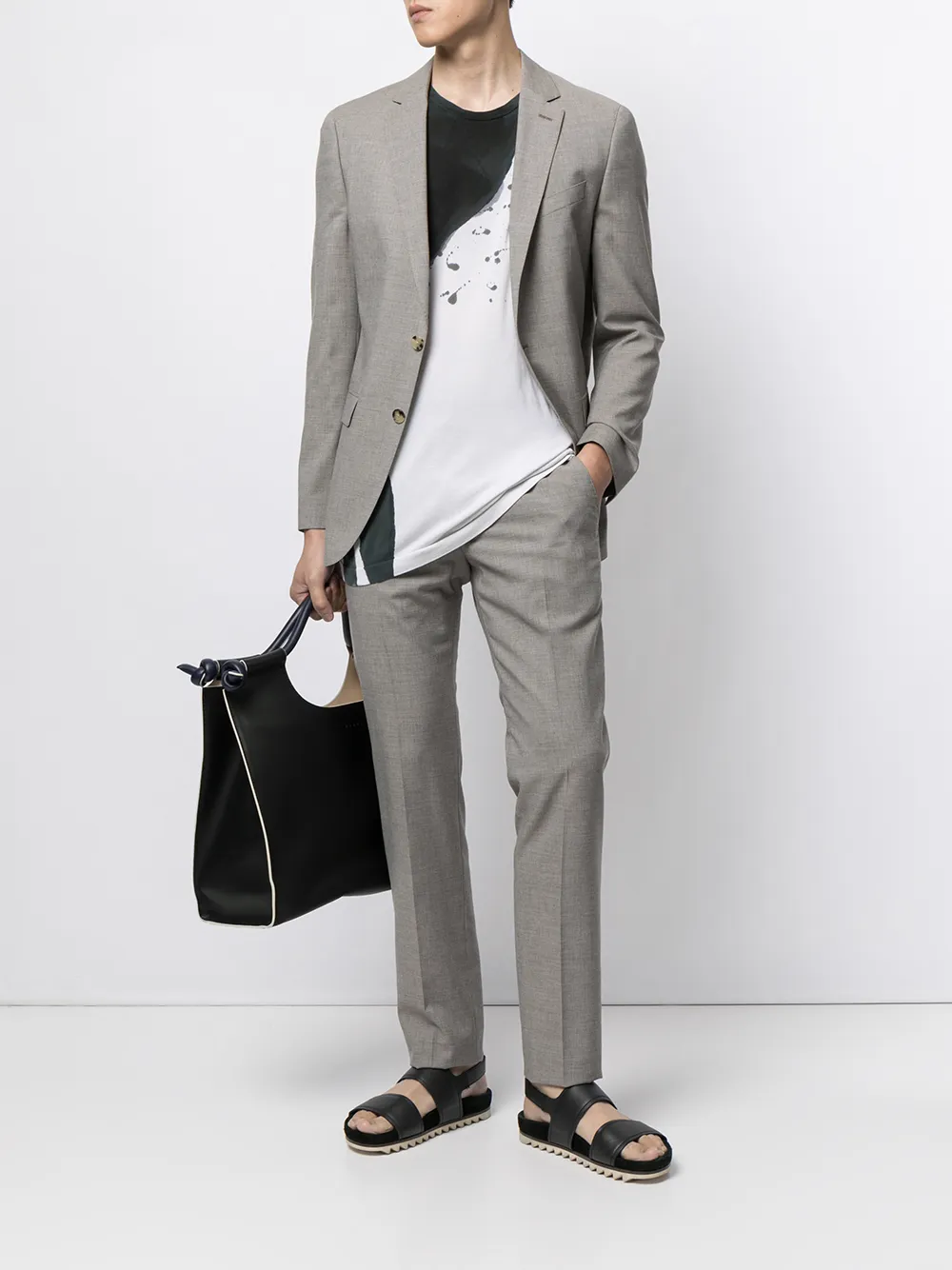 фото Kiton футболка с эффектом разбрызганной краски