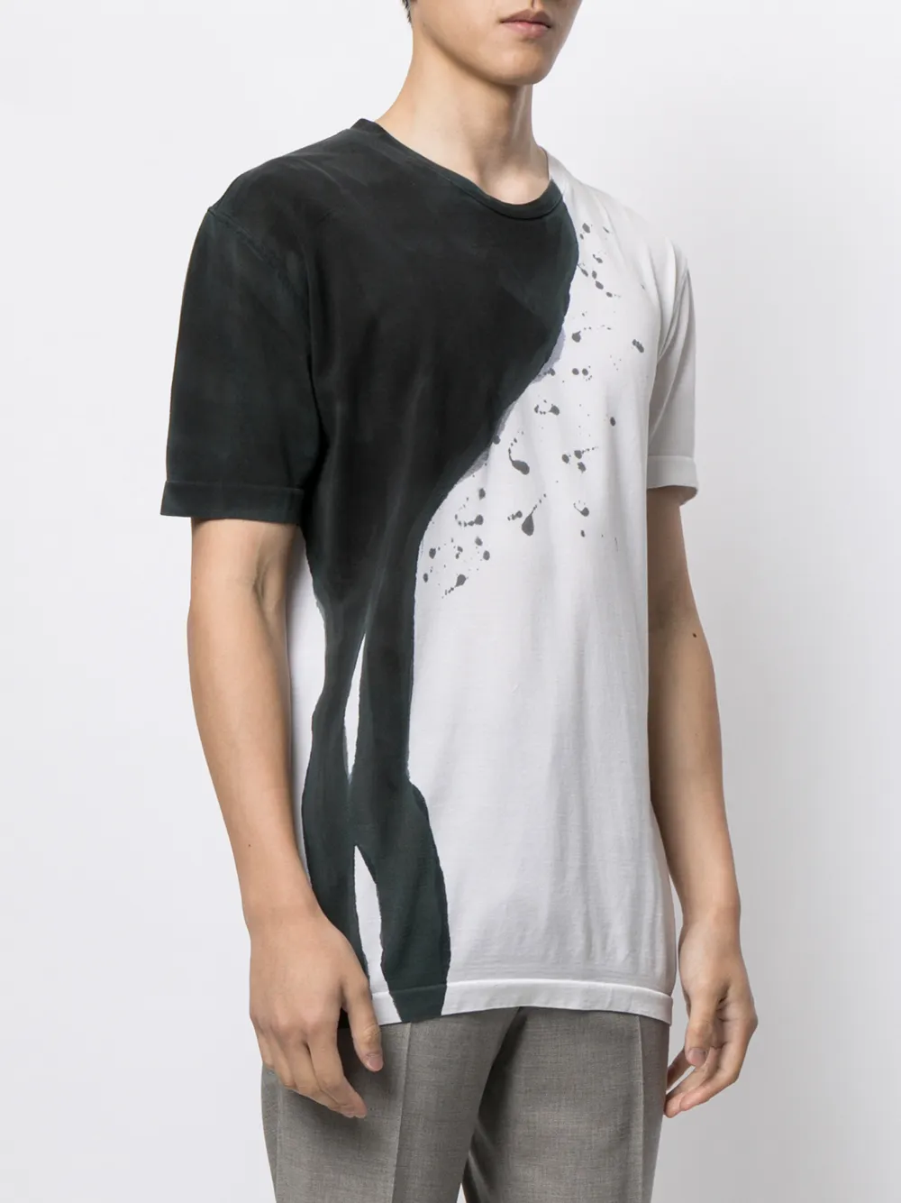 фото Kiton футболка с эффектом разбрызганной краски