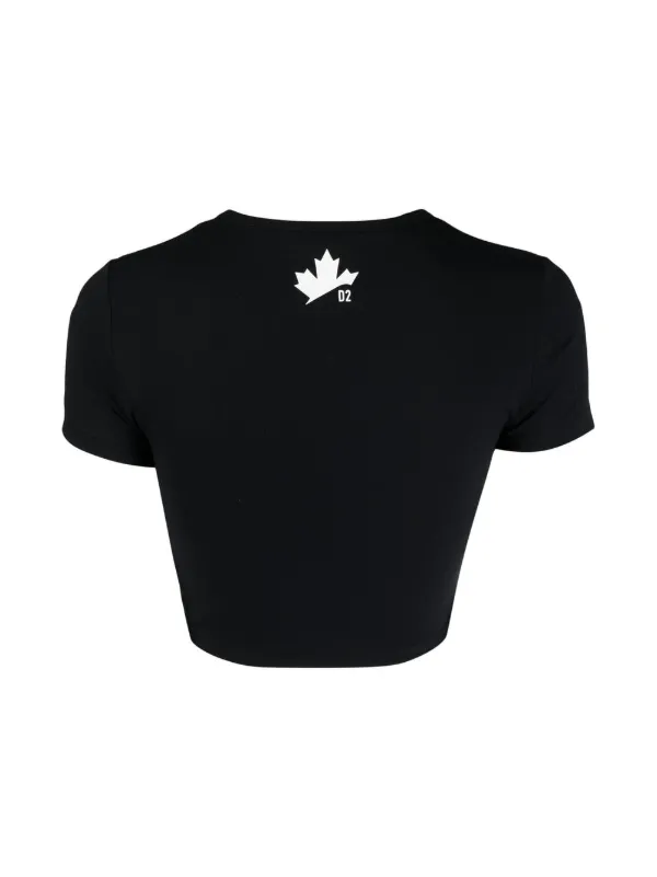 Dsquared2 Maple Leaf Logo T-Shirt - Black