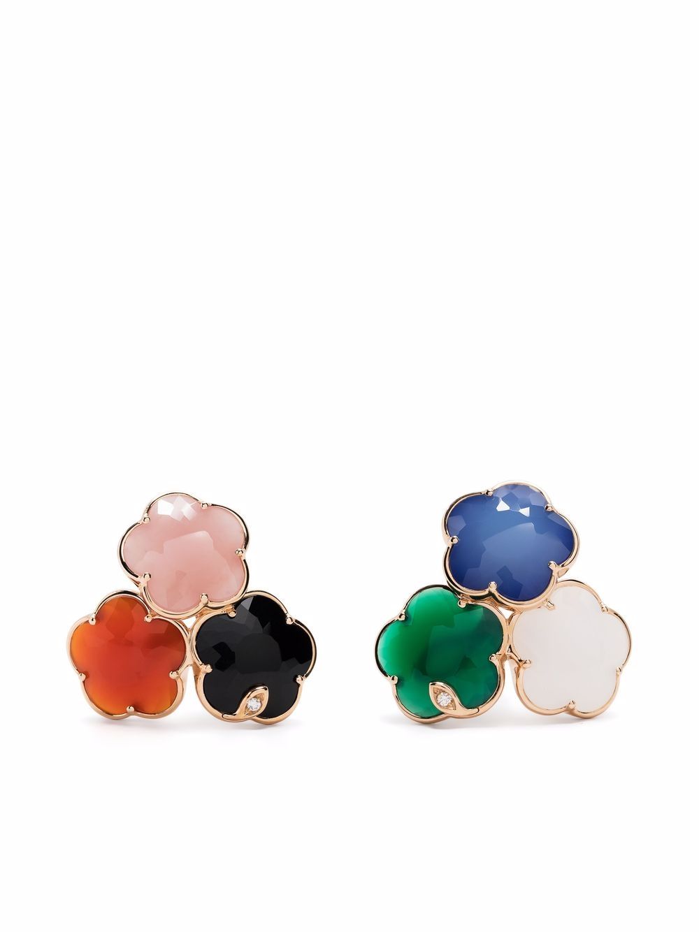 

Pasquale Bruni aretes Petit Joli Bouquet en oro rosa de 18kt con diamantes y piedras - Rosado