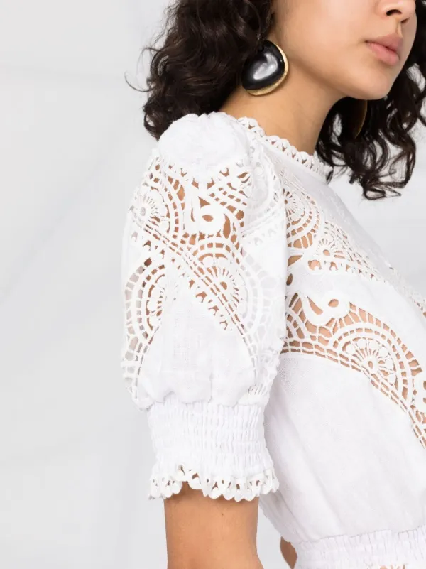 Michael Michael Kors Embroidered Short Dress White FARFETCH BH