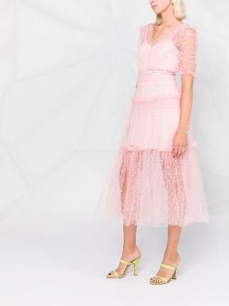 tulle flared midi dress展示图