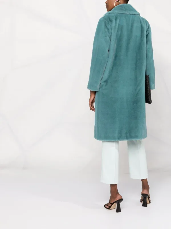 teal green coat