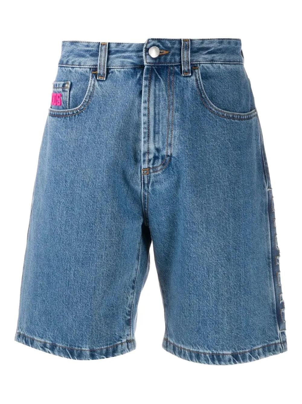 GCDS logo-appliqué denim shorts | Blue | Image 1