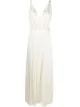 Imagem 1 de Saint Laurent Vestido longo de seda com pregas
