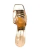 DORA TEYMUR metallic square-toe sandals