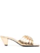 Image 1 of DORA TEYMUR metallic square-toe sandals