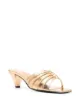 Image 2 of DORA TEYMUR metallic square-toe sandals
