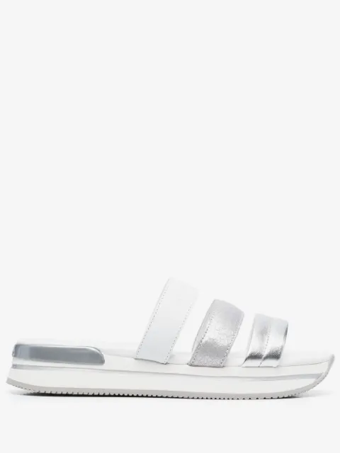 Hogan sandalias con tiras metalizadas