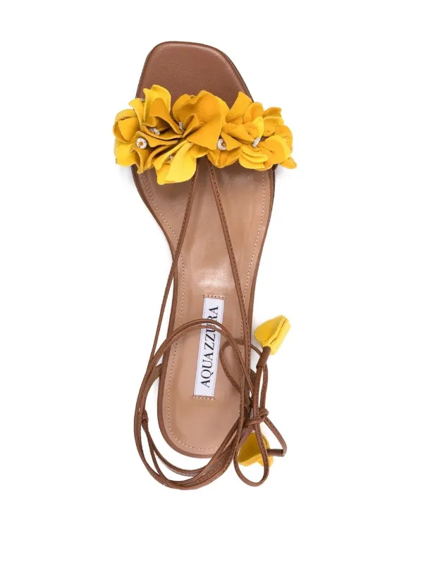 Shop Aquazzura Bougainvillea Laced Flat Sandals With Express Delivery Ringenshops Deck Plimsole Sneakers Med Snore