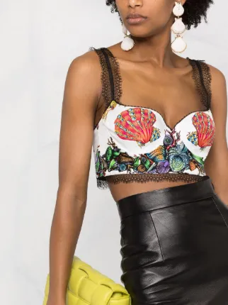 Trésor de la Mer print bralette top展示图