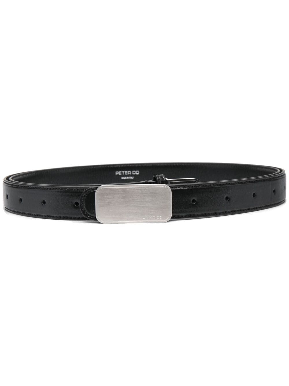 Peter Do Slim Leather Belt In Black | ModeSens