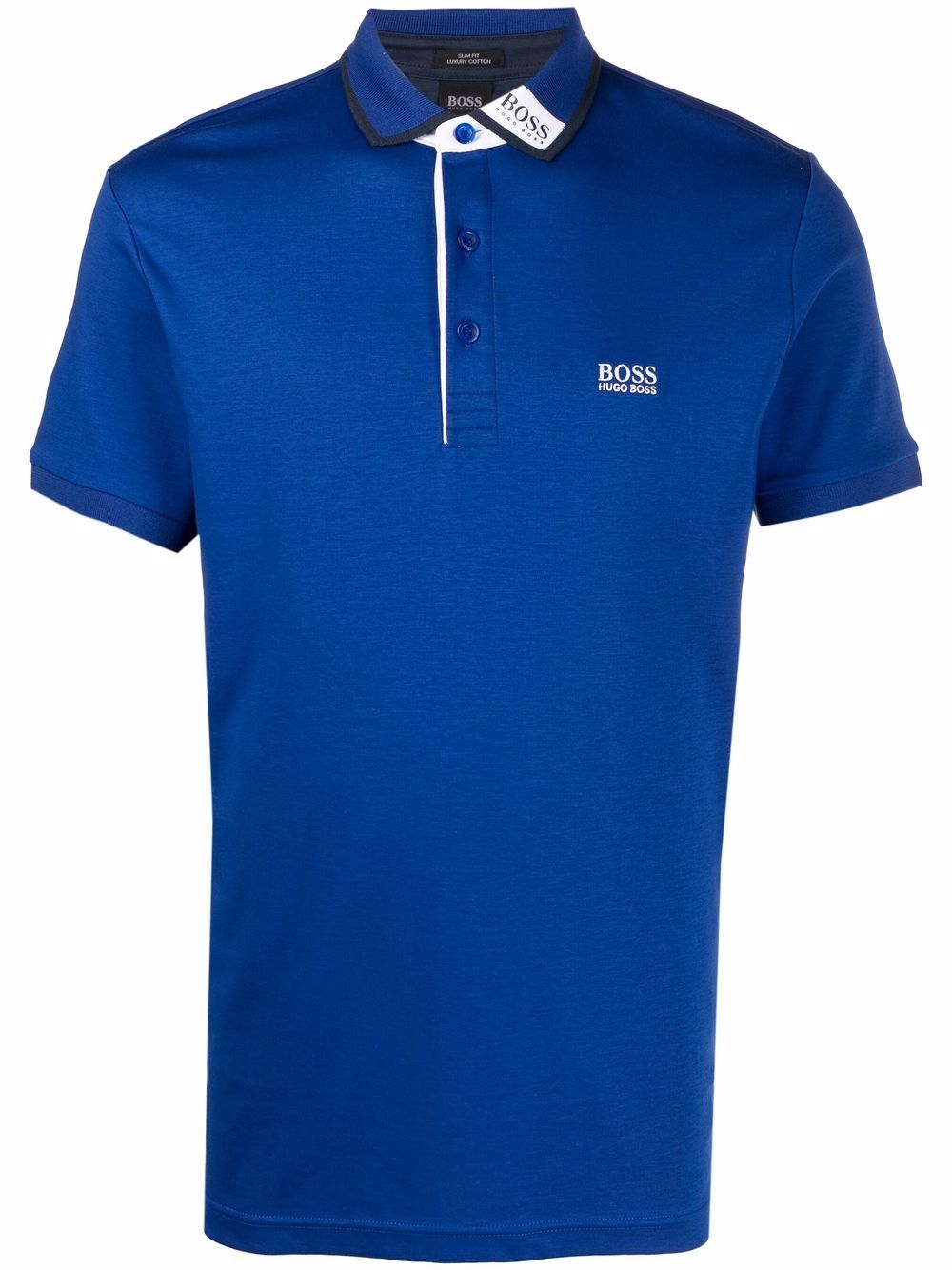 Motivatie Mark Kerel Hugo Boss Logo-embroidered Polo Shirt In Blau | ModeSens