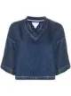 Bild 1 von Bottega Veneta Cropped-Jeansoberteil mit V-Ausschnitt