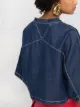 Bottega Veneta Cropped-Jeansoberteil mit V-Ausschnitt