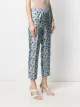 Alberto Biani floral straight-leg silk trousers