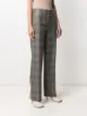 Loro Piana Calça xadrez cintura média