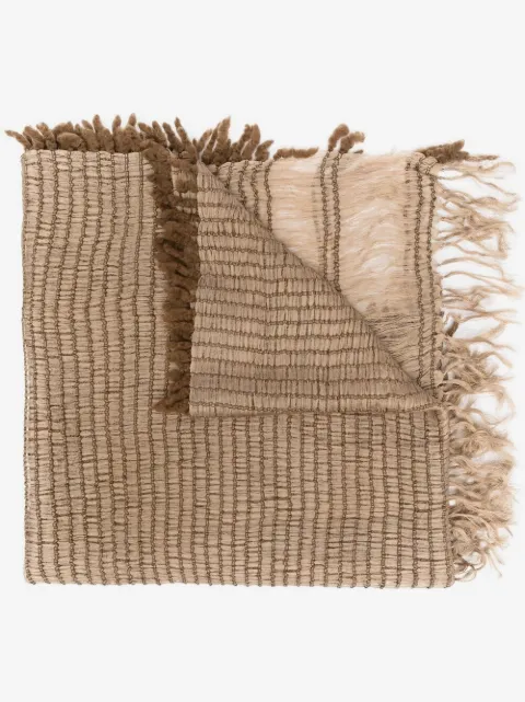 Issey Miyake Pre-Owned mascada con flecos 2000