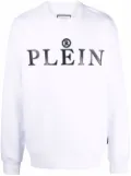 Philipp Plein logo crew-neck sweatshirt - White