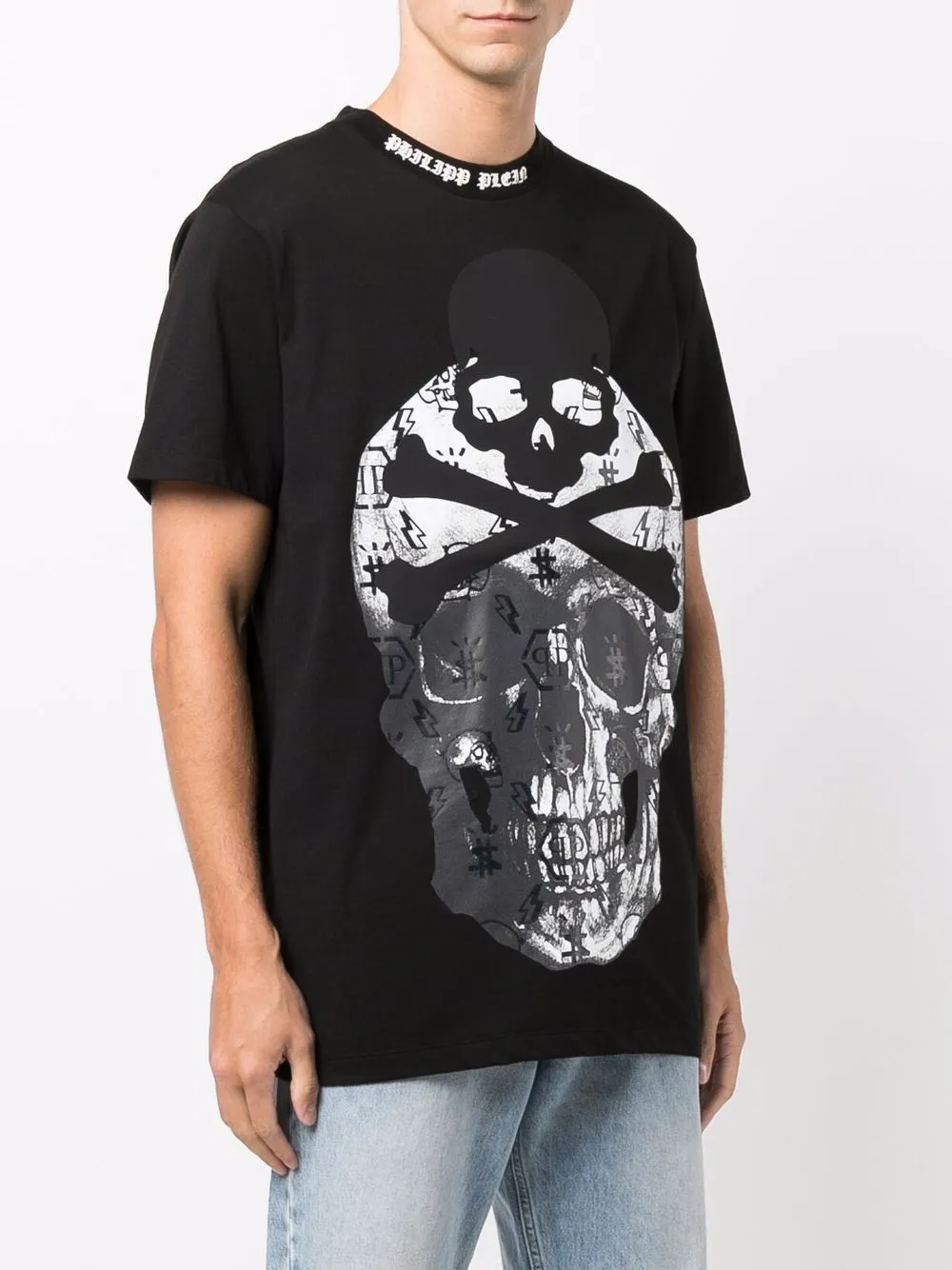 фото Philipp plein футболка с принтом skull