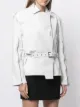 Boyarovskaya detachable panel leather biker jacket