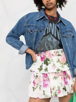 floral-print mini skirt展示图