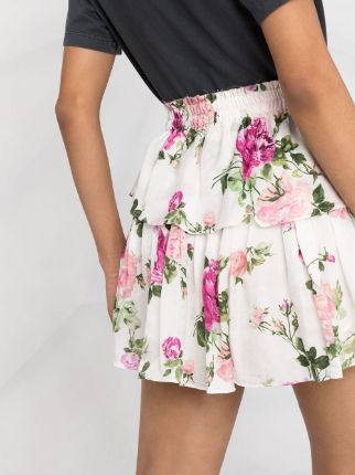floral-print mini skirt展示图