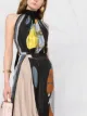 LANVIN فستان حرير 'ذا تشويس' بطبعة