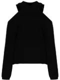RTA Juno cutout-shoulders hoodie - Black