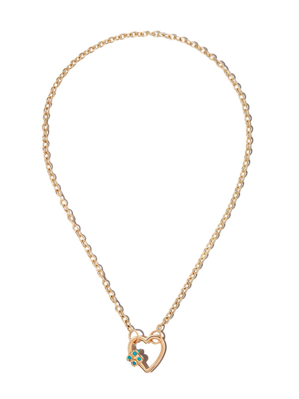 фото Marla aaron marla a 14k yg bezel turq heart lck chrm