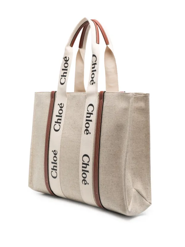 chloe woody tote large