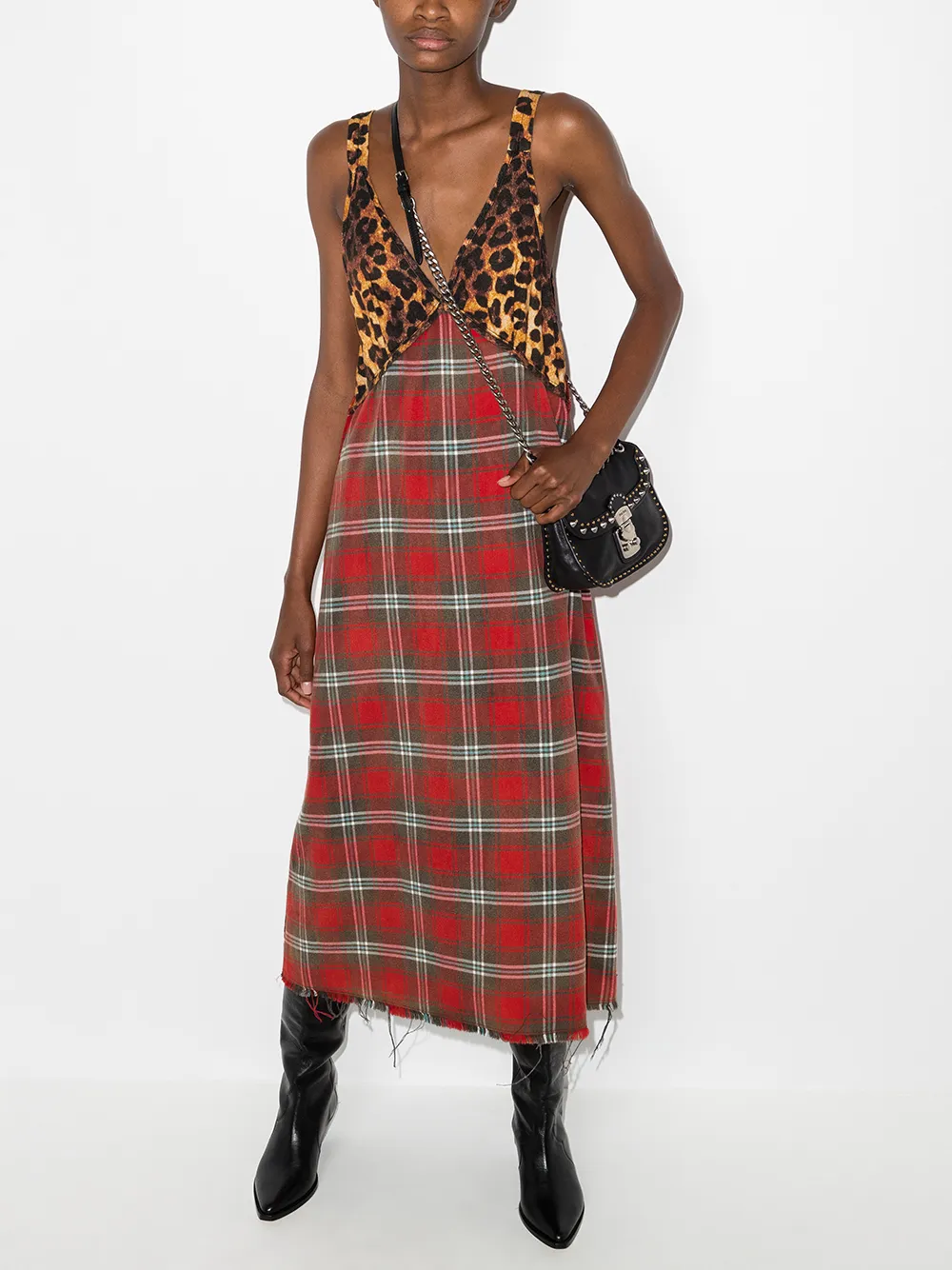 R13 Grunge Plaid Slip Dress - Farfetch