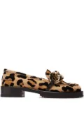 Nº21 leopard-print chain-link loafers - Neutrals