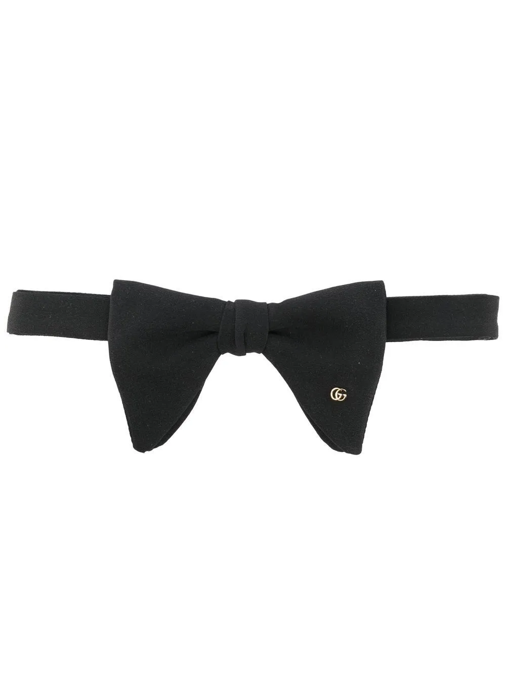 Gucci Logo-plaque Silk Bow Tie In Black