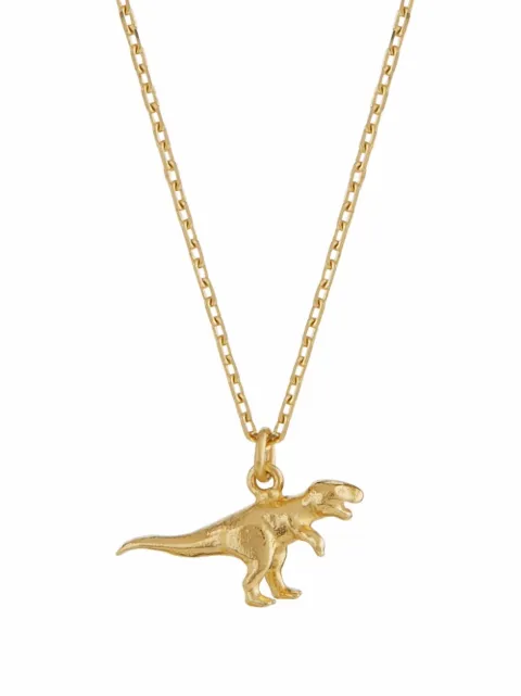 Alex Monroe Colar Teeny Tiny T-Rex em ouro 18k