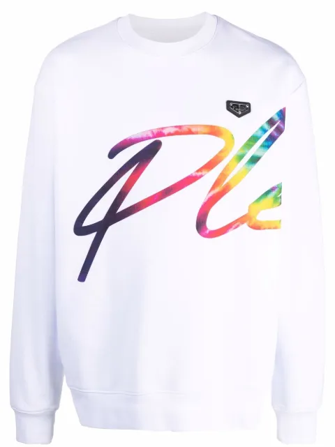 Philipp Plein logo-print cotton sweatshirt