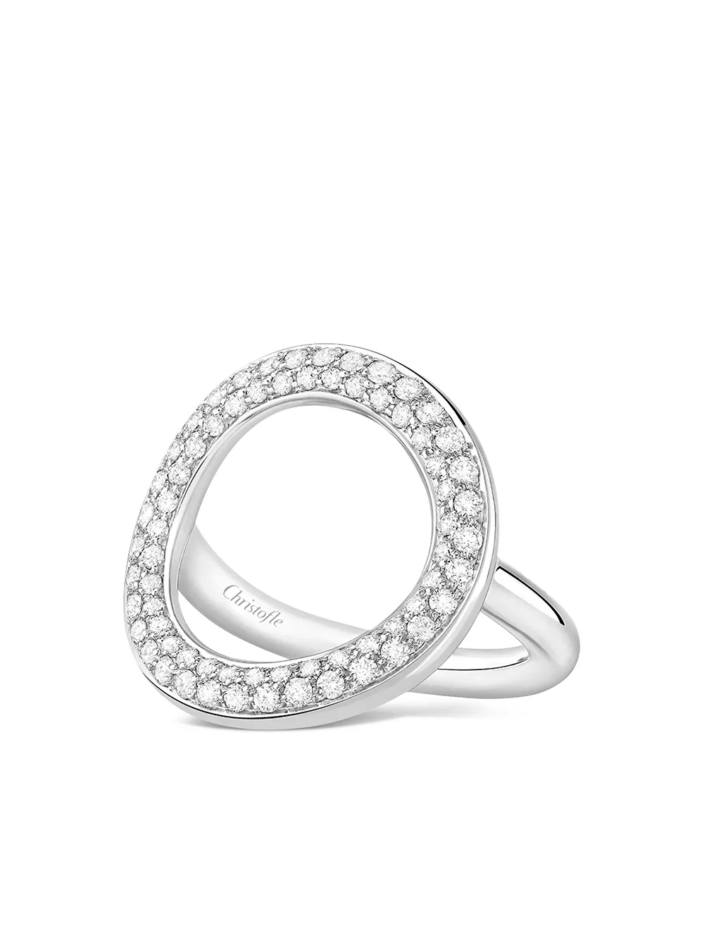 Christofle 18kt white gold Idole de Christofle 66 diamond bridge ring