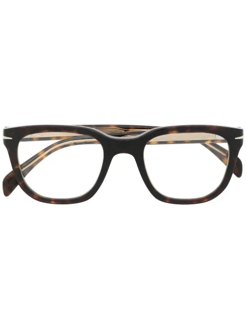 Eyewear by David Beckham tortoiseshell clip-on lens glasses