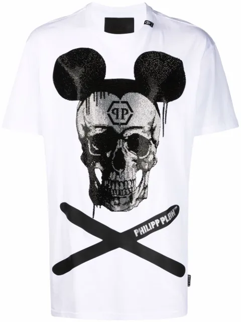 Philipp Plein Camiseta de algodão com estampa de caveira