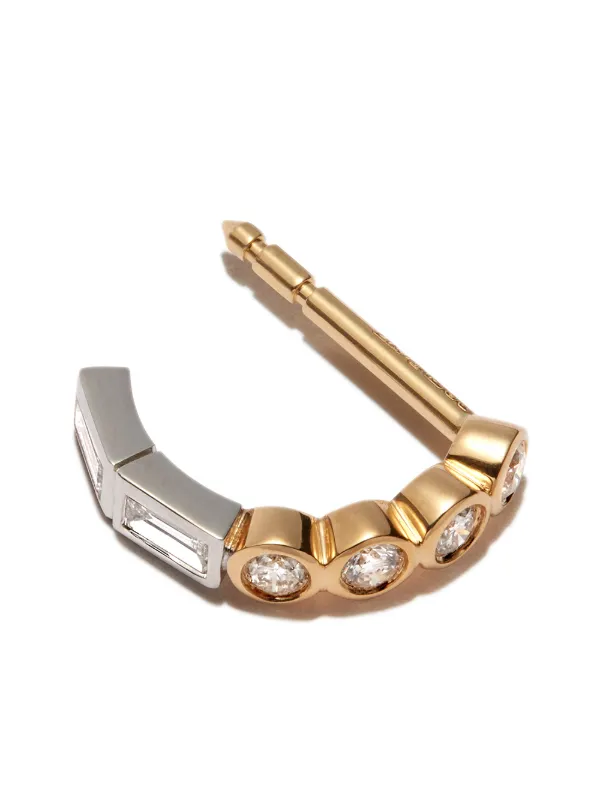Yvonne Léon 18kt White and Yellow Gold Diamond Earring