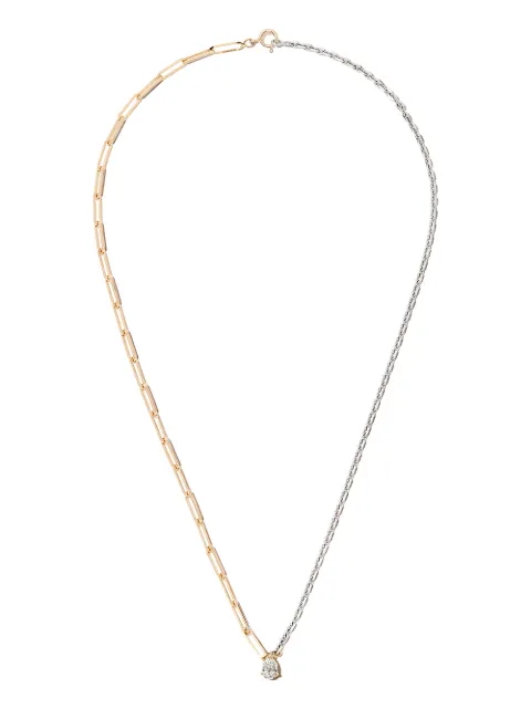 Yvonne Léon 18kt yellow gold pear-diamond necklace