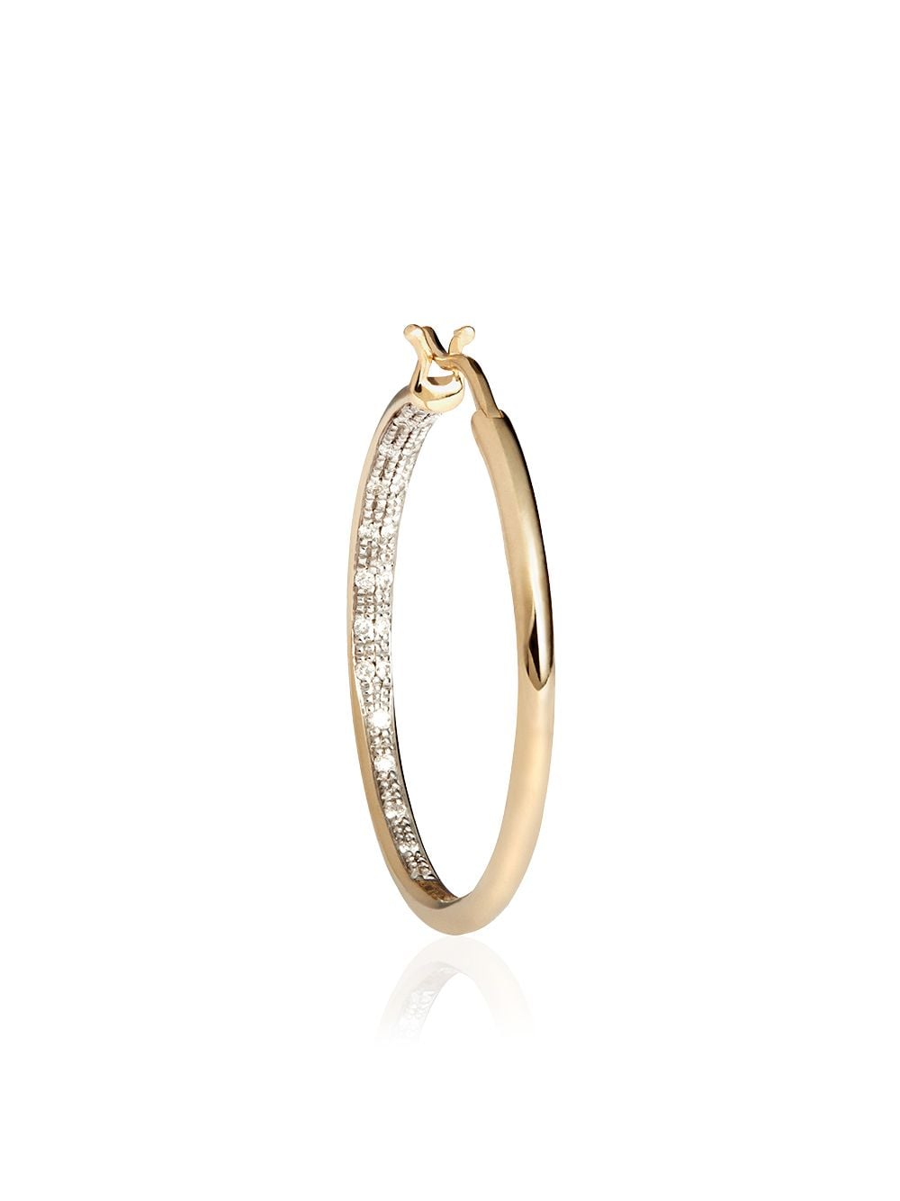 фото Yvonne léon серьга-кольцо из желтого золота с бриллиантами
