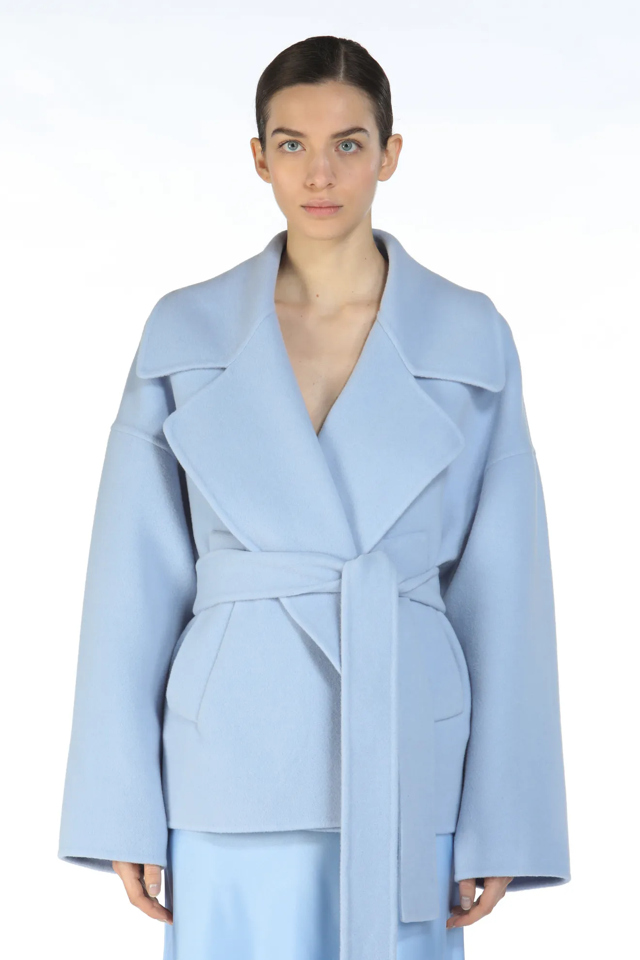 royal blue wrap coat