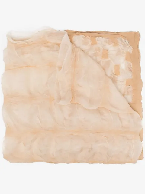 Issey Miyake Pre-Owned mascada de seda traslúcida con efecto arrugado 2000