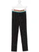 Image 1 of SONIA RYKIEL ENFANT glitter-stripe straight-leg trousers