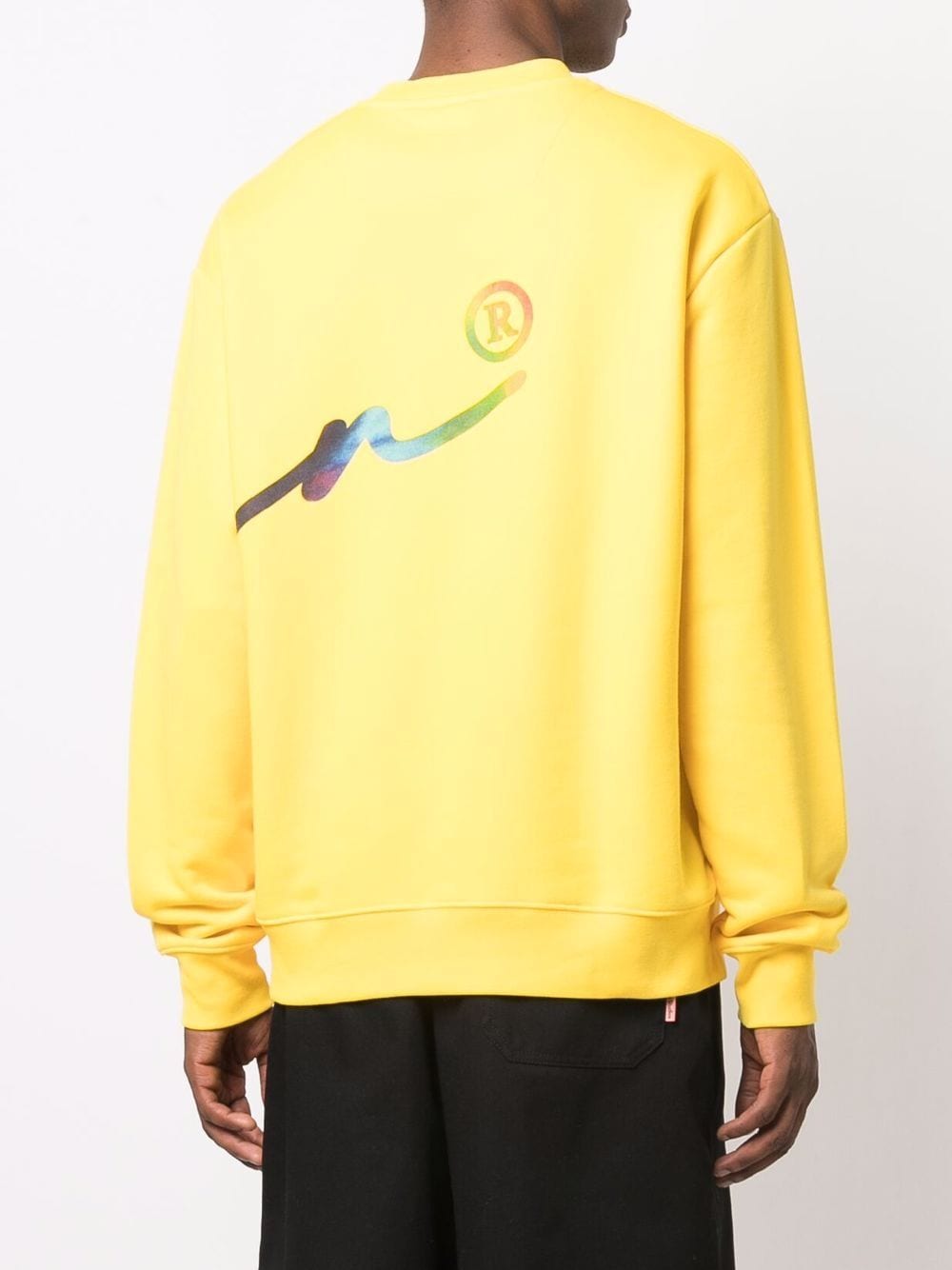 Shop Philipp Plein Logo-print Cotton Sweatshirt In Yellow