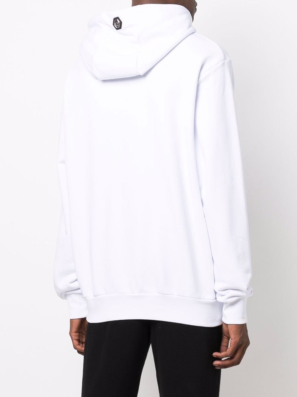 Shop Philipp Plein Crystal-skull Pullover Hoodie In White